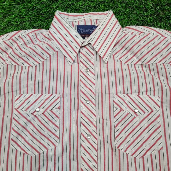 Vintage 80s Wrangler Pearl Snap Western Shirt Mens M 16-35 Relax Fit - Picture 2 of 12
